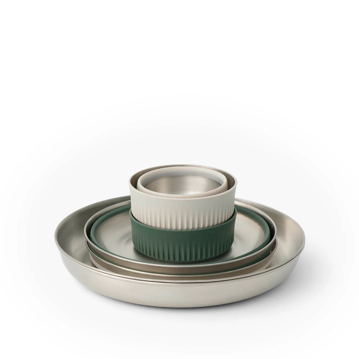 Detour Stainless Steel Collapsible Dinnerware Set - (6 Piece)