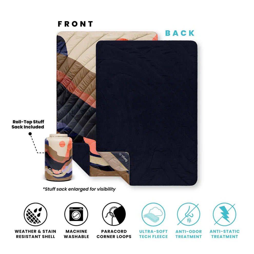 Fleece Puffy Blanket (single) - Valley Dawn